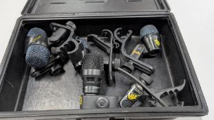 4 off Sennheiser Model: E904 Drum Microphones plus Lewitt Model: DTP340TT Drum Microphone and carry