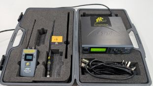 JTS Wireless Microphone System comprising Model: SIEM- 111T Transmitter and Model: SIEM- 111R Receiv
