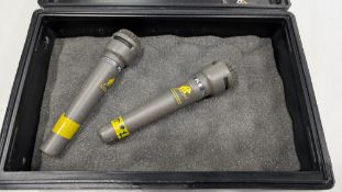 2 off Electro Voice Model: PL6 Microphones plus Case.