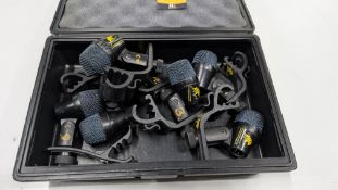 7 off Sennheiser Model: E904 Drum Microphones plus case.