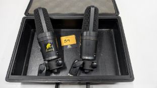 2 off Audio Technica Model: AT4050/CM5 Studio Microphones plus Carry Case.