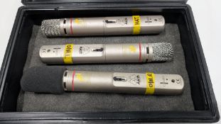 3 off AKG Model: C1000S Microphones plus case.