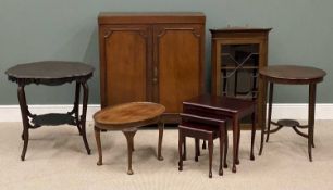 FURNITURE ASSORTMENT, comprising various antique occasional tables and cupboards (6) Provenance: