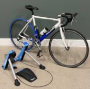 RALEIGH ABSOLUTE ROAD BIKE, 55cms aluminium frame, and Tacx accessory trainer Provenance: deceased