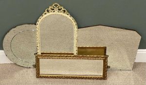 MIRROR ASSORTMENT, Art Deco and other decorative styles, the largest 74 (h) x 50cms (diam.)