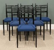 SIX VINTAGE G-PLAN LIBRENZA GOLD LABEL DINING CHAIRS, 88 (h) x 46 (w) x 38cms (d) Provenance: