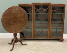 FURNITURE GROUP comprising antique oak tilt-top tripod table, 73 (h) x 73cms (diam.), and mahogany