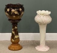 TWO LARGE JARDINIÈRE & STANDS, 88 (h) x 37cms (diam.) the largest Provenance: private collection