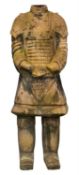 TERRACOTTA WARRIOR STATUE, 151 (h) (off plinth) x 52 (w) x 40cms (d) Provenance: private
