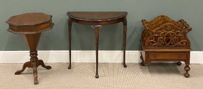 ASSORTED FURNITURE including reproduction octagonal top worktable, on a tripod base, similar style