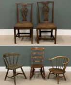 CHAIR ASSORTMENT including Ercol child's chair Provenance: private collection Conwy