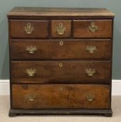 19TH CENTURY OAK CHEST OF DRAWERS, 93 (h) x 92 (w) x 54cms (d) Provenance: private collection Conwy
