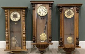 THREE VIENNA WALL CLOCKS, including Gustav Becker, 102cms (h) the tallest Provenance: private