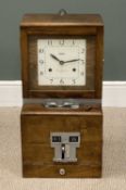 VINTAGE BLICK 'CLOCKING-IN' CLOCK, with key, 69 (h) x 36 (w) x 32cms (d) Provenance: private
