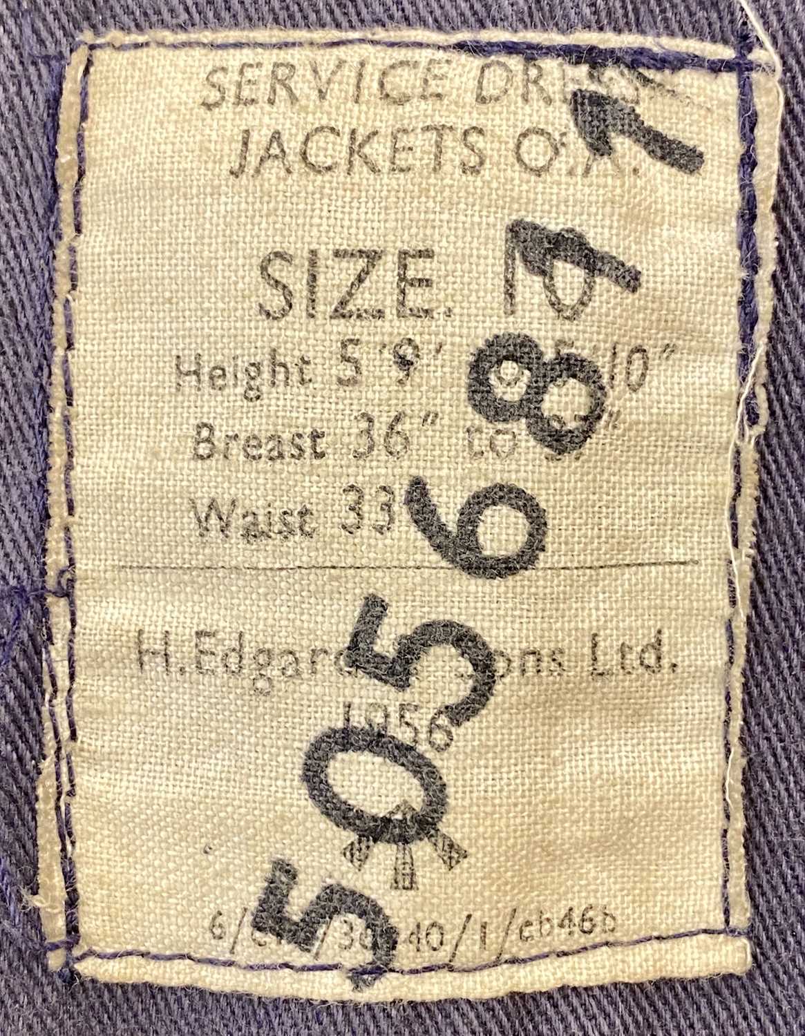 WWII PERIOD ROYAL AIR FORCE SERVICE JACKET AND TROUSERS, jacket size 10, trousers size 21 with - Image 6 of 7