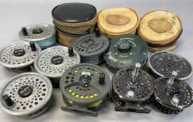 ASSORTED FLY FISHING REELS including Shakespeare Speedex sea trout reel line #6/7, with case and