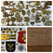 INTERESTING COLLECTION OF MILITARY BADGES & BUTTONS Provenance: private collection Conwy