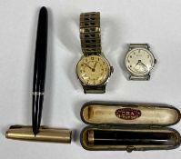 GROUP OF SMALL COLLECTABLES including an Ora gold mounted cigarette holder in case, vintage Parker