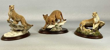 COUNTRY ARTISTS 'NATURE TRAIL' ANIMAL FIGURES, CA751 Snow Leopard, CA749 Cheetah, CA747 Cougar