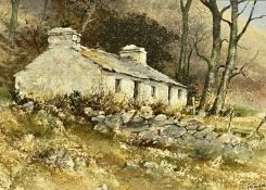 ‡ GERALD V. GADD (British, 1928 - 2011) watercolour - entitled verso 'Cottage to Let', signed