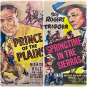 TWO VINTAGE WESTERN FILM POSTERS, 'Springtime in the Sierras' starring Roy Rogers and Trigger, 103 x