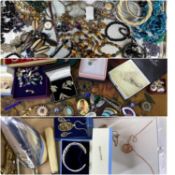 ASSORTED COSTUME JEWELLERY & WRISTWATCHES, some with original boxes Provenance: private collection
