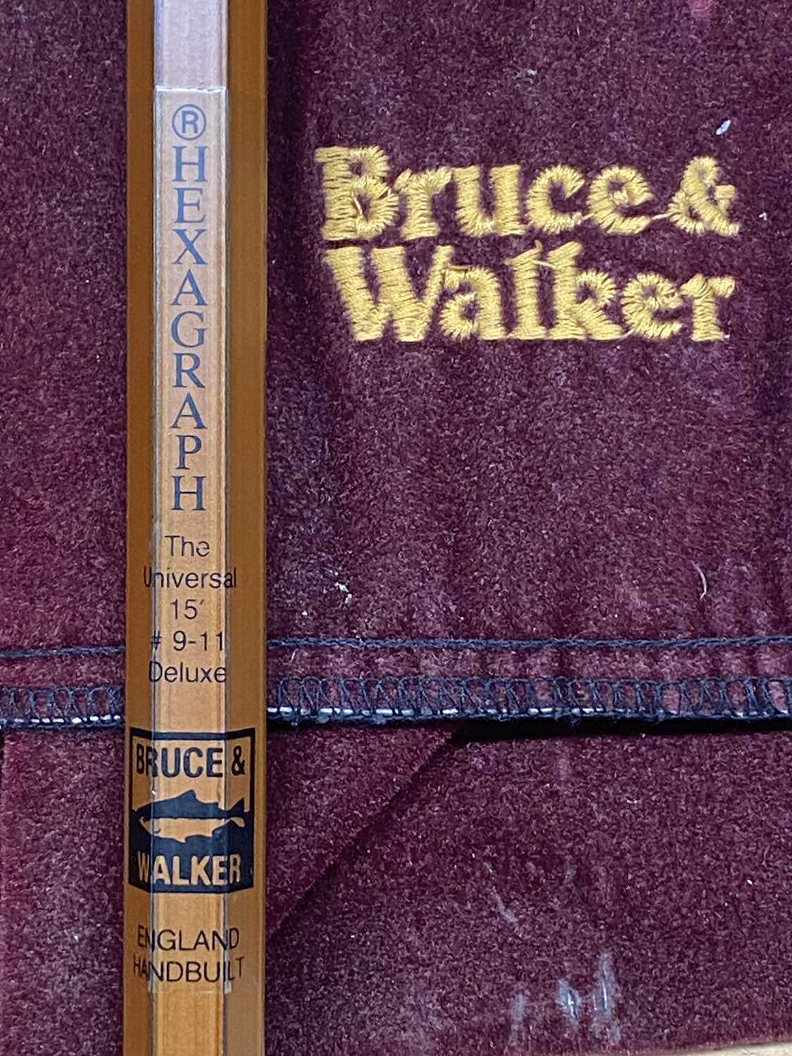 BRUCE & WALKER 'THE UNIVERSAL DELUXE' HEXAGRAPH 15' THREE PIECE FLY ROD LINE #9/11, in branded bag - Image 3 of 3