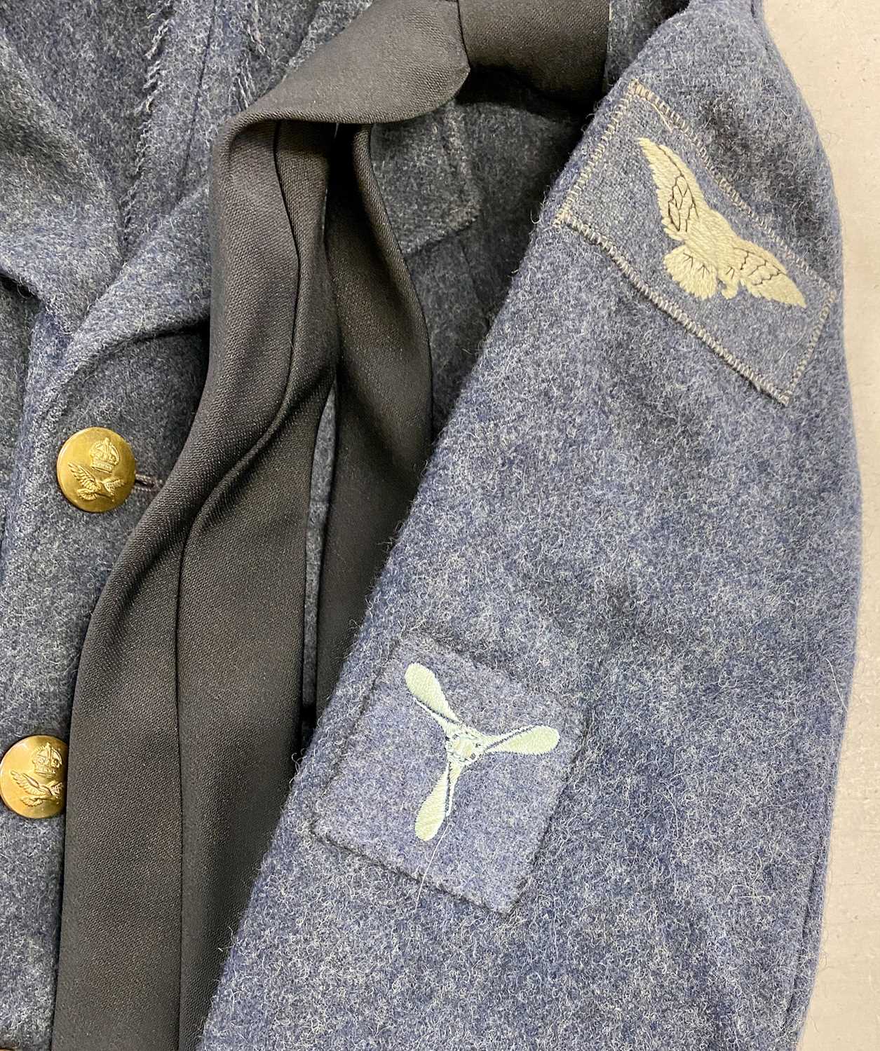 WWII PERIOD ROYAL AIR FORCE SERVICE JACKET AND TROUSERS, jacket size 10, trousers size 21 with - Image 5 of 7