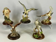FIVE COUNTRY ARTISTS BIRD OF PREY FIGURES, 01016 Kestrel, 01421 Kestrel, CA590 'Monarch of the