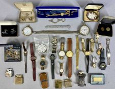 ASSORTED JEWELLERY, COLLECTABLES & OTHER ITEMS including cufflinks, wrist and pocket watches,