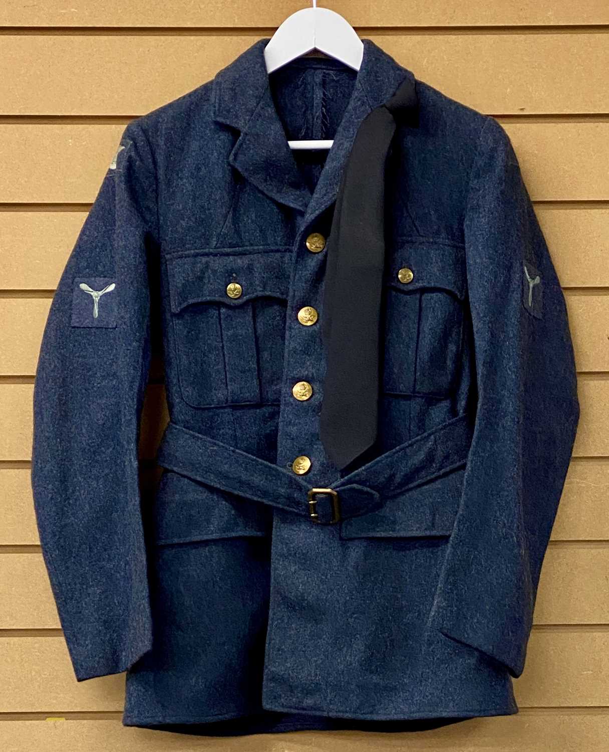 WWII PERIOD ROYAL AIR FORCE SERVICE JACKET AND TROUSERS, jacket size 10, trousers size 21 with - Image 2 of 7