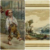 JOHN SYER (19th Century Bristol School) pen and watercolour - landscape, inscription verso 'From the