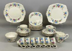 ROYAL ALBERT FLORAL TEA SERVICE with gilt border, 36 pieces Provenance: private collection Ynys Môn