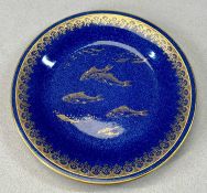 WEDGWOOD CIRCULAR LUSTRE PLATE designed by Daisy Makeig-Jones, decorated in gilt with seaweed border