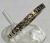 9CT WHITE GOLD ETERNITY RING set with clear stones, size M, 2.5gms Provenance: private collection