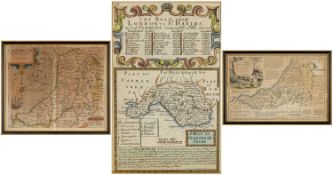 THOMAS KITCHIN hand coloured map of Cardiganshire, 36 x 55cms, together with another smaller map