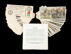 SPECIMEN WELSH MONEY: 56 ONE-POUND NOTES, with red dragon & abacus below '1 Punt', nos. 100954-