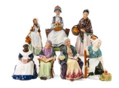 SELECTION OF ROYAL DOULTON FIGURINES to include 'The Orange Lady' HN1759, 'Rest a While' HN2728, '