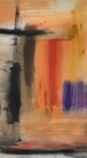 ‡ PRUDENCE WALTERS (b.1949) watercolour & acrylic - entitled verso, 'Overture', signed, 40 x 23cms