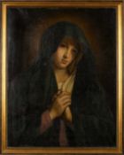 AFTER SASSOFERRATO, 19th C. oil on canvas - The Madonna in Sorrow, unsigned, 72 x 56.5cms