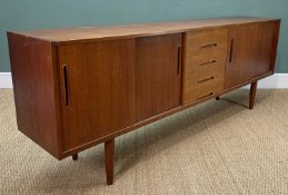 MID-CENTURY NILS JONSSON FOR TROEDS 'GIGANT' TEAK SIDEBOARD, two double sliding door cabinets