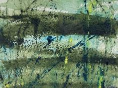 ‡ PRUDENCE WALTERS (b.1949) watercolour & acrylic - entitled verso, 'River', signed, 29 x 39cms
