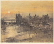 ‡ WILLIAM SELWYN (Welsh b.1933) limited edition (artist proof) print - Caernarfon Castle, signed