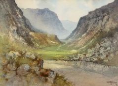 ‡ G.V. GADD watercolour - entitled verso, 'Nant Peris', signed and dated '90, 26 x 36cms Provenance;