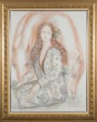 ‡ ANDREW VICARI (1932-2016) mixed media - large drawing on paper entitled, 'La Vigonade Des