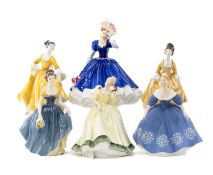 ASSORTED ROYAL DOULTON BONE CHINA FIGURINES, comprising HN2807 'Stephanie', HN3378 'Mary' (figure of