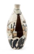 MOORCROFT 'CHIMNEYS IN THE SNOW' VASE, 2014, by Paul Hilditch, impressed marks and signed, 24cms h