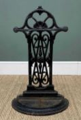 VICTORIAN CAST IRON STICK STAND, 73cms (h) Provenance: deceased estate Cardiff