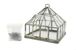 METAL FRAMED GARDEN CLOCHE, carry handle, 44 (h) x 48cms (w) Provenance: private collection Neath