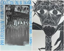 ‡ PAUL PETER PIECH (American-Welsh 1920-1996) two woodcut prints - limited edition (42/150) two